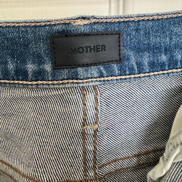 MOTHER Wide-Leg Jeans in Denim Blue - Picture 4 of 14